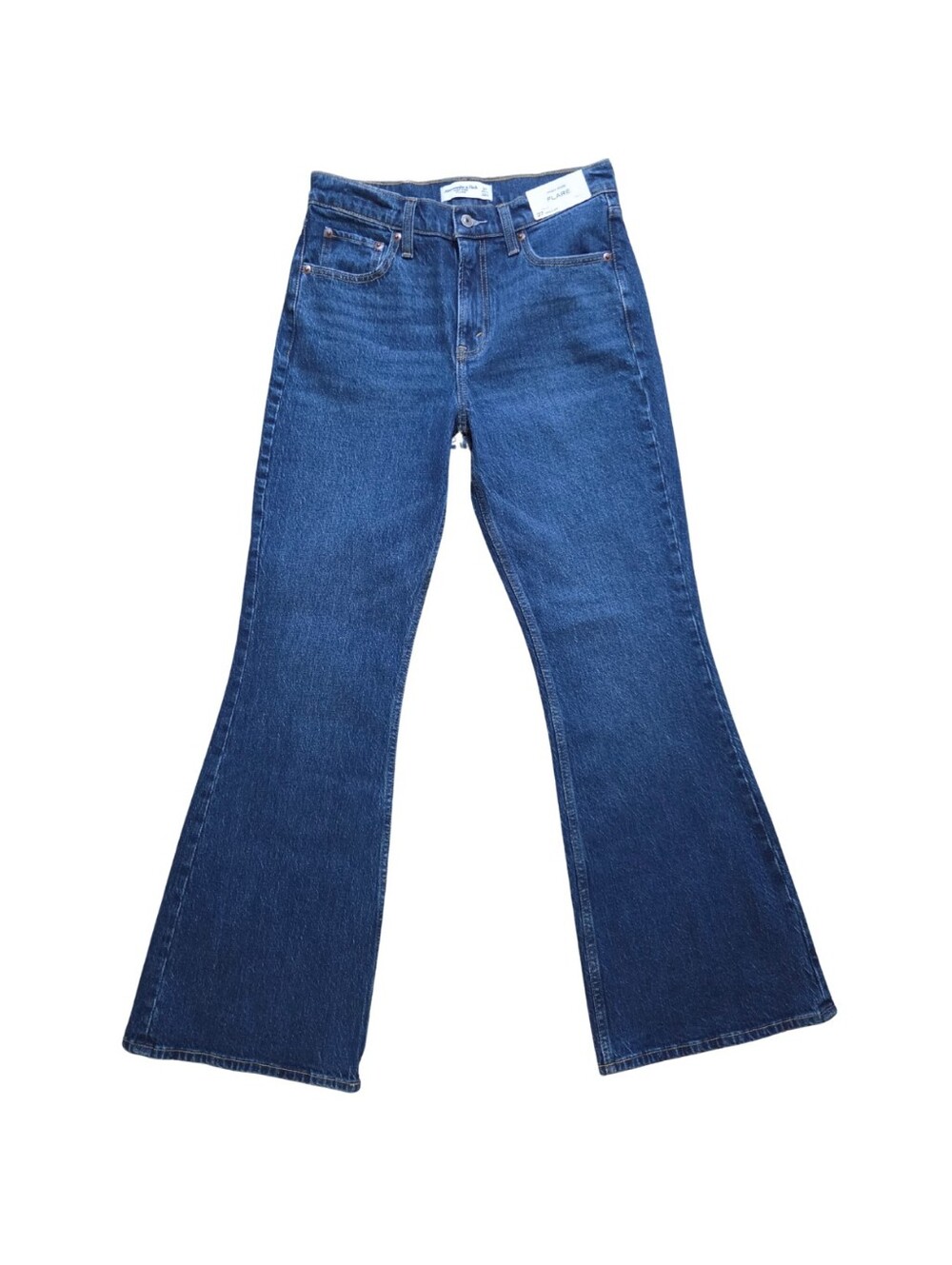 Abercrombie & Fitch High Rise Flare Jeans Womens 27 Blue Denim Classic NEW